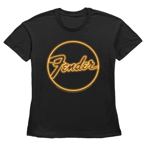 Women's Fender Neon Logo Graphic Tee Black 2X Large