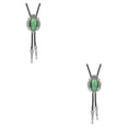 thumbnail image 4 of Collar Colgante Minnieouse Corbatas Fiesta Aniversario Boda Verde 2piezas, 4 of 6