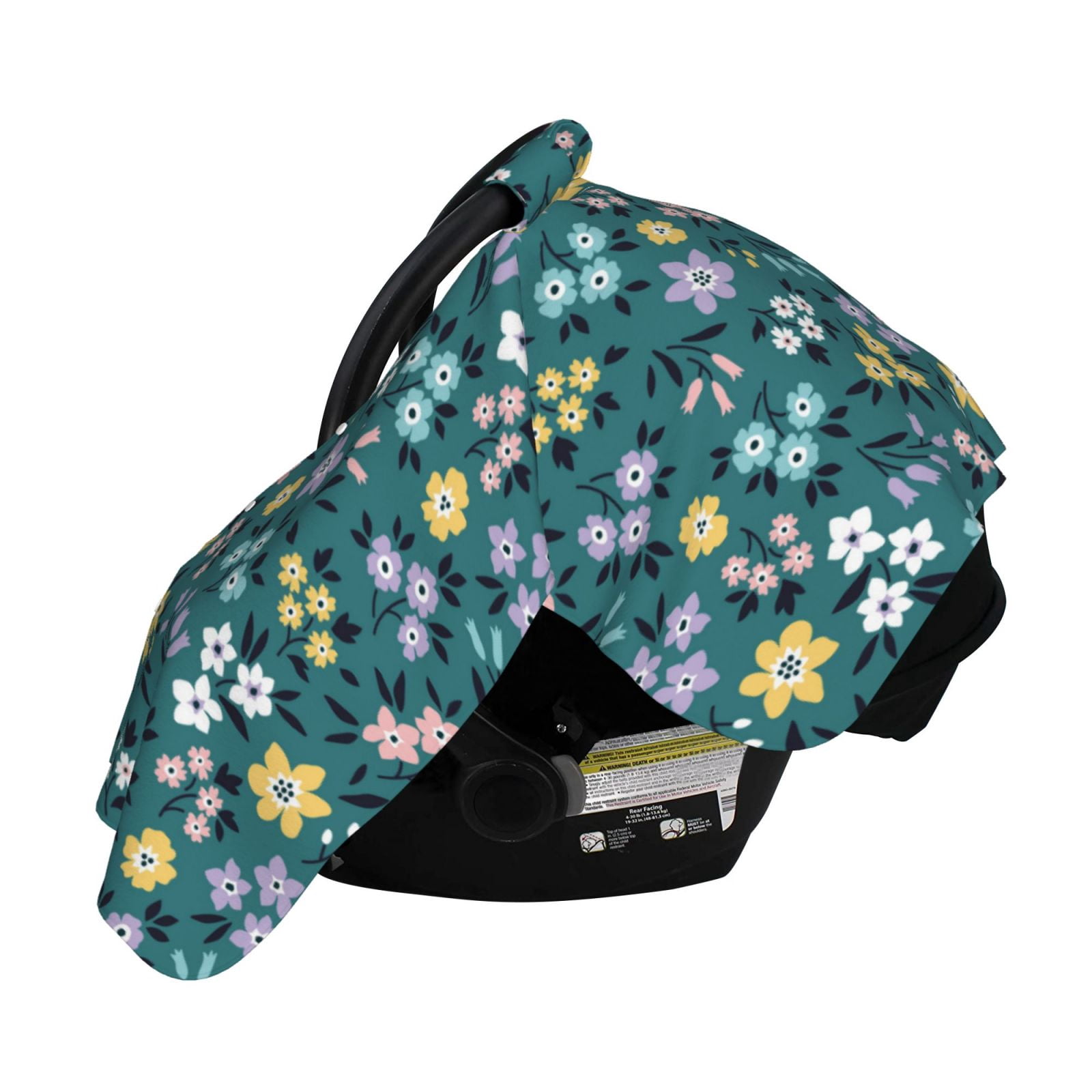 Naloa Floral Baby Car Seat Cover, Breathable Baby Carrier Cover, Multiuse Baby Carrier Cover & Nursing Breastfeeding Cover