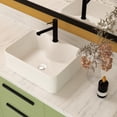 thumbnail image 2 of Acid Resistant & Smooth Surface - Above Counter White Ceramic Vessel Sink for Home Bathroom, 2 of 5