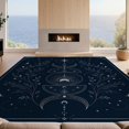 thumbnail image 2 of Design&I 4'x6' Ultra Soft Area Rug, Midnight Blue Celestial Design Intricate Lunar Motif with Star Accents Fluffy Washable Non Shedding for Bedroom Living Room Home Office, 2 of 3