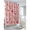 thumbnail image 3 of Retro Abstract Floral Shower Curtain, Paisley Pattern Bathroom Decor Curtains Set with Hooks, Pink Waterproof Fabric Home Accessories， 66 X 72 Inch Long, 3 of 6
