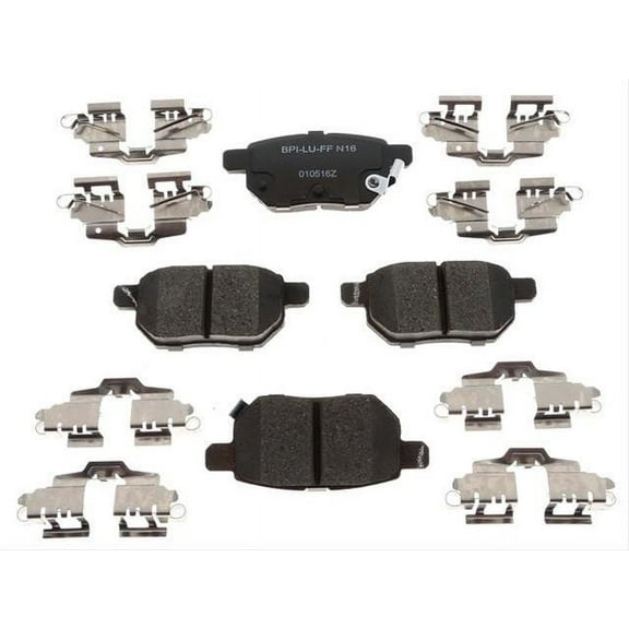 Rear Brake Pad Set - Compatible with 2009 - 2019 Toyota Corolla 1.8L 4-Cylinder 2010 2011 2012 2013 2014 2015 2016 2017 2018