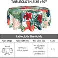 thumbnail image 5 of Tropical Palm Hibiscus Tablecloth Round 60 Inch Watercolor Summer Palm Frond Tablecloth Waterproof Green Palm Leaf Table Cloth Kitchen Table Cloth Cover for Party Holiday Dinning Tabletop Home Decor, 5 of 6