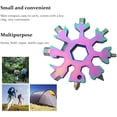 thumbnail image 4 of Snow Tool, Portable Snowflake Tool, 18 In 1 Stainless Steel, Bottle Opener Screwdriver, Keychain Screwdriver Opener, Portable Stainless Steel, Multi-Function Adventure, 18 In 1 Almighty Tool (C), 4 of 5