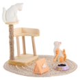 thumbnail image 4 of Miniature Dollhouse Cat Tree Dollhouse Miniature Cat Playset 6.50X5.00X3.50CM Photography Prop 1 Set, 4 of 5