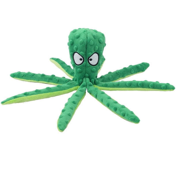 Juguete de peluche para mascotas, pulpo, caparazón, juguete educativo para perros, resistente a las mordeduras, pulpo, suministros para gatos y perros, color verde