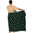 thumbnail image 4 of HAPPY BAY Men's Pareo Costumes Caribbean Pirate Skull Swim Trunks Swimwear Summer Sarong Full Beach Wrap for Men One Size Crossbones, Scary Black, 4 of 5