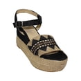 thumbnail image 1 of SANDALIAS PLATAFORMA LEON MUJER NEGRO TEXTIL 07610 LEON  07610p, 1 of 3