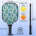 thumbnail image 3 of Pickleball Paddles Set,Pioneer Flower Floral Print Pattern Fiberglass Surface Pickleball Racket Set with 2 Indoor Outdoor Pickleball Balls and Pickleball Bag,Pickle-ball Equipment, 3 of 6