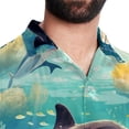 thumbnail image 5 of Whale Men's Short Sleeve Casual Printed Button Down Beach Shirts - Summer Fashion Tops, 5 of 6