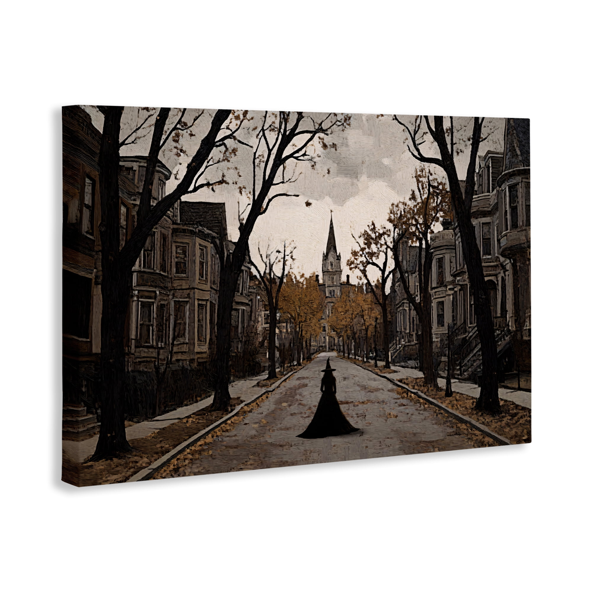 Stupell Industries Witch Strolling Town Streets Canvas Wall Art, design by Jacky Ngan