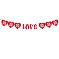 thumbnail image 4 of Guirnalda de banderines de San Valentín con diseño de amantes rojos de 3M para decoración de bodas, habitaciones y coches., 4 of 6