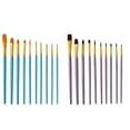 thumbnail image 4 of Inteprter 10 pinceles de pintura, juego de herramientas de arte, suministros de dibujo, accesorios de tren para estudiantes, pintura de acuarela, pinturas Azul, 4 of 6