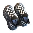 thumbnail image 6 of Willtoo Kids Slip On Knit Sneakers Breathable Mesh Checkered Pattern Walking Shoes Lightweight Non-Slip Casual Running Sport Shoes, 6 of 6