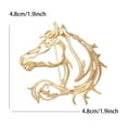 thumbnail image 6 of SmartBy Hollow-Out Horse Brooch Horse Head Brooch Pin Alloy Animal Brooch Clothes Accessory Zodiac Year Gift for Men Women Family Friends, 6 of 7