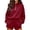 Wine, variant on Norvella Womens Half Zip 2 Piece Shorts Set Long Sleeve Pullover Top Elastic Waist Bottoms With Pockets Matching Casual Sweatsuit
