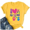 thumbnail image 4 of Trendfront Womens Retro 80s Graphic Tee I Love The 1980s Crewneck Short Sleeve T Shirt Neon Party Casual Summer Tops, 4 of 4