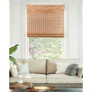 Chicology 23W x 64H Squirrel Cordless Bamboo Roman Shades, Natural Woven Wood, Light Filtering, Safe for Kids & Pets
