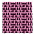thumbnail image 2 of Ambesonne Fashion Shower Curtain, Cocktail Dresses Ball Gowns, 69"Wx84"L, Pink Dark Chestnut Brown, 2 of 4