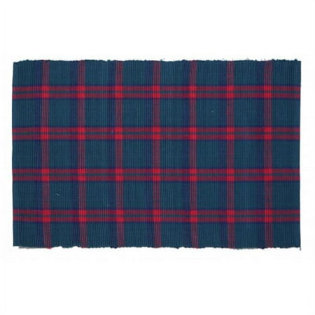 

AG-01245S-4 19 in. Ribbed Placemats Belvedere Green - Set of 4