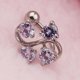 thumbnail image 2 of de de de arriba hacia abajo 4 Joyas Púrpura Hugo Anillos de vientre de acero inoxidable, 2 of 10