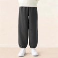thumbnail image 4 of Plebaso Boys Girls Baggy Jogger Sweatpants Elastic Waist Casual Trousers Corduroy Pants with Pockets for Kids, 4 of 6
