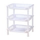 thumbnail image 4 of Estante de almacenamiento rectangular de tres capas, organizador de plástico con ruedas para cocina y baño, estantes ajustables para fácil acceso, estante de pie que ahorra espacio para, 4 of 5