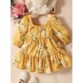 thumbnail image 2 of GXFC Little Girls Fall Princess Dress Clothes 2T 3T 4T 5T 6T 7T Kids Girls Long Sleeve Floral Dress A-line Dress Spring Autumn Clothing for Children Girls, 2 of 8