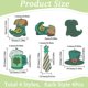 thumbnail image 2 of 1 caja de 16 piezas de 4 estilos de dijes de trébol de cuatro hojas, dijes de acrílico para el Día de San Patricio, sombrero, corbata, botas, cerveza, dije festivo irlandés, 2 of 5