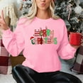 thumbnail image 3 of Christmas Trees Sweatshirt for Women Merry and Bright Christmas Shirts Xmas Holiday Party Long Sleeve Pullover Tops, 3 of 7