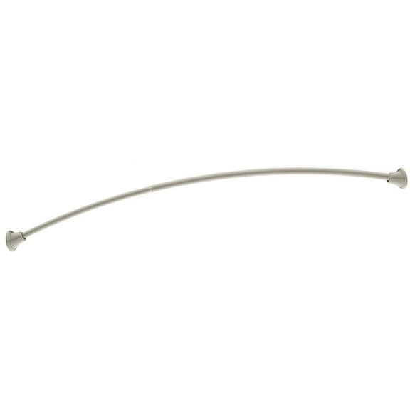 Moen Shower Curtain Tension Rod DN2171BN, Curved, Adjustable - Brushed Nickel - 57-60 in