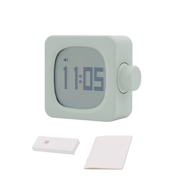 Niños Estudiante Mini reloj despertador de sonido digital Pantalla LCD iluminada Lámpara de noche Luz de escritorio LED Jumpingount HA001301-01B