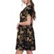 thumbnail image 2 of Balery Modern Golden Butterfly Vestidos sueltos de manga corta para mujer, vestidos de verano 2025, vestidos casuales de corte A con vuelo., 2 of 6