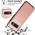 thumbnail image 5 of Design for Samsung Galaxy Note 8 Case with Tempered Glass Screen Protector Credit Card Holder Slot, PU Leather Wallet Phone Cases Stand Kickstand Protective Cover for Glaxay Note8 S8 Rose Gold, 5 of 11