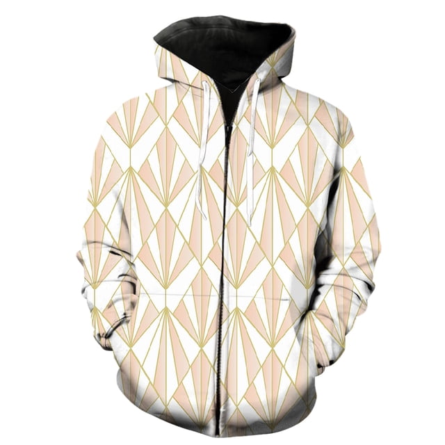 Sudadera con capucha y cremallera para hombre, con estampado abstracto, estilo Harajuku 3D, divertida, ropa de calle, gran oferta, primavera 2024