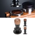 thumbnail image 1 of Coffee Hand Tamper, Walnut Stainless Steel Tamper 3 Sizes Constant Pressure Espresso Tamper, Sound Feedback, Adjustable Threaded Base, Ergonomic Design, 1 of 7