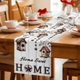thumbnail image 5 of Sweet Home Table Runner - 108 Inch Long Western Stars Bird Houses White Wood Plank Cotton and Linen Blended Dress Scarves Farmhouse Table Runner for Kitchen Dining, Coffee Table, 13" x 108", 5 of 8