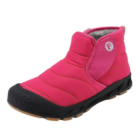 

XDDST Men s Boots Couples Winter Fashion Slip On Snow Boots for Men and Women Warm Plus Cotton Thick Casual Shoes Lovers Warm Fur Lined Winter Snow Boots Winter Warm Shoes Fuzzy