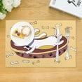 thumbnail image 3 of DouZhe Polyester Placemats Set of 4, Cute Pet Dog Bones Pattern Heat Resistant Place Mats for Dining Table, 12" x 18", 3 of 7