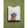 thumbnail image 3 of African American Girl Meditating Sweatshirt Women -Image by Shutterstock, Female Medium, 3 of 4