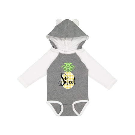 

Inktastic So Sweet-Plaid Pineapple Gift Baby Boy or Baby Girl Long Sleeve Bodysuit