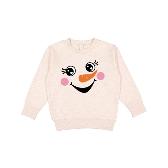 Inktastic Cute Snowman Girl Face Toddler Sweatshirt
