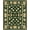 Green, Pattern 2, variant on Flatwoven High Traffic Area Rug, Retro Botanical Scroll with Layered Fern and Ivy, Non Slip, Stain Resistant, Washable Area Rugs for Living Room, Bedroom(Green, 4X6)
