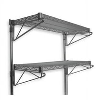 Manufacturer Varies Steel Wire Wall Shelving, 18"D x 24"W x 34"H, Chrome 2HGD9