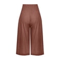 thumbnail image 5 of Posijego Plus Size Capri Pants for Women Smocked Waist Capris Summer Causal Wide Leg Cropped Trousers with Pockets, 5 of 9