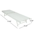 thumbnail image 2 of Noble House Salton Outdoor Aluminum and Mesh Chaise Lounge White, 2 of 2