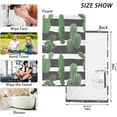 thumbnail image 2 of Coolnut Hand Towels Cactus Stripe Patterned 2 PCS, Cotton Bath Towel for Drying Face Hands Body Decorative Water Absorbent Lightweight Towels for Bathroom Ktichen Travel Gym, 16"x28", 2 of 6
