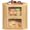 Natural, variant on Bread Box, Corner Bread Box for Kitchen Countertop, 2-Tier Bread Box, Storage Box, Bread Storage Container with Shelf, Bread Bin for Kitchen, Dining Room, Black BK19MB01
