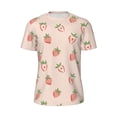 thumbnail image 5 of Wukai Strawberries Print Men's Short-Sleeved Mesh T-Shirt,Quick-Dry Short Sleeve Workout T-Shirt-Large, 5 of 8